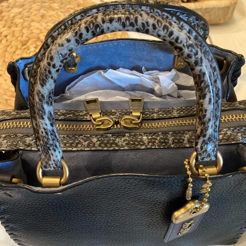 SOLD Coach Black/Ink Exotic Whipstitch Rogue 25 Style No. 69619 - Picture 15 of 15